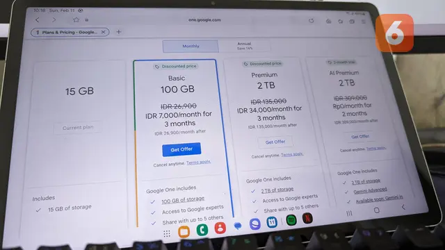 Google One Tawarkan Paket Berlangganan Murah Meriah, Rp 10 Ribu Dapat 30GB